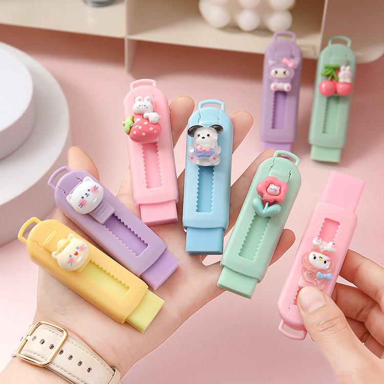 Cartoon Push-Pull No-Trace Eraser - Creative Stationery for Elementary Students