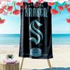 Seattle Kraken Hockey print Quick Dry Beach Towel Microfiber Absorbent Portable Travel Swimming Towel