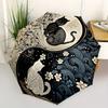 1pc Cats YinYang Automatic Open/Close Umbrella with One Touch Button, Compact Folding Canopy, Sturdy 8 Rib Windproof Design   Lightweight  07
