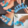 Blue Silicone Yoga Toe Separator - Five-Finger Diamond Clip