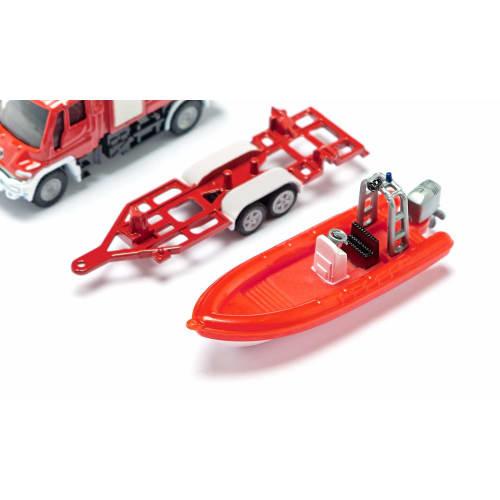 SIKU Unimog Fire Truck with Boat SK1636