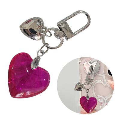 Heart Keychains Handmade Key Jewelry Heart Key Holder Alloy Material Key Ornament Bag Pendant Perfect Gift for Woman Man