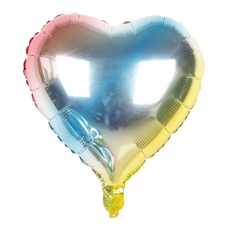 8-Inch Pure Color Heart-aped Aluminum Foil Balloons Baby First Birthday Decoration Children's Birthday Par Scene Decoration