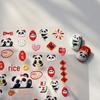 Magico Ferrite 5D Embossed Panda Nail Art Stickers - New Year Frosted Transparent Thin TS-4001.