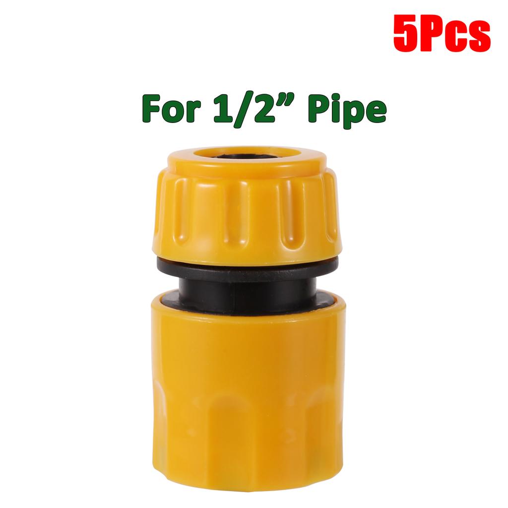 5Pcs Garden Water Quick Connectors 1/2" 3/4" 1" Pipe Fast Release Coupler Irrigation Car Washing Pipe Extension/Repair Joint