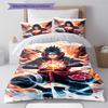 Juego de Ropa de Cama con Estampado de Dibujos Animados Colcha Funda de Colcha Funda de Almohada Decoración del Hogar Regalo de Cumpleaños (1 * funda nórdica + 2 * fundas de almohada, sin núcleo)