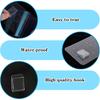 6 Pcs Shower Caddy Adhesive Replacement, Shower Shelf Adhesive Strips Stickers Transparent 2 Flat Hooks for Soap Holder, Bathroom Corner Shelves and