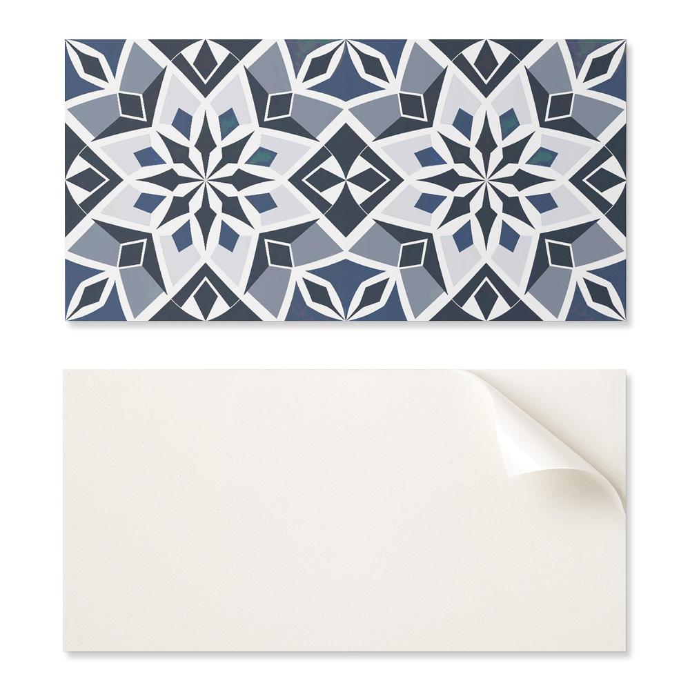 Panel Winylowy Z Dekorem Do Kuchni Lub Łazienki 100X50 Cm Geometryczny Wzór Kwiatowy