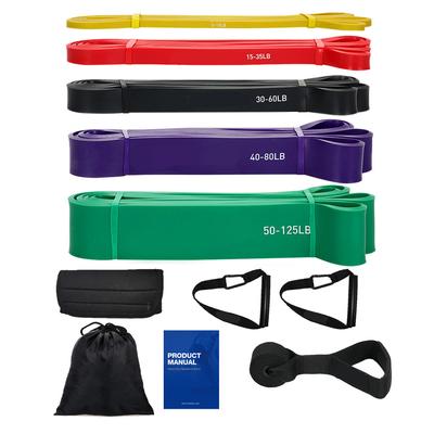 5 Packs Pull Up Assist Bands Set Resistance Loop Bands Powerlifting Exercise Stretch Bands with