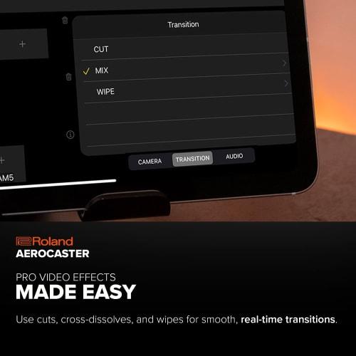 The Roland Aero Caster VRC-01 Is a Streaming System That Allows You To Record and Stream Live On Your iPad. It Can Also Be Used with a Smartphone for