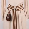 Vintage Bohemian Rope Belt Women Adjustable Braided Waist Cincher Handcrafted Fringe Medieval Renaissance Costume Belt Accessory