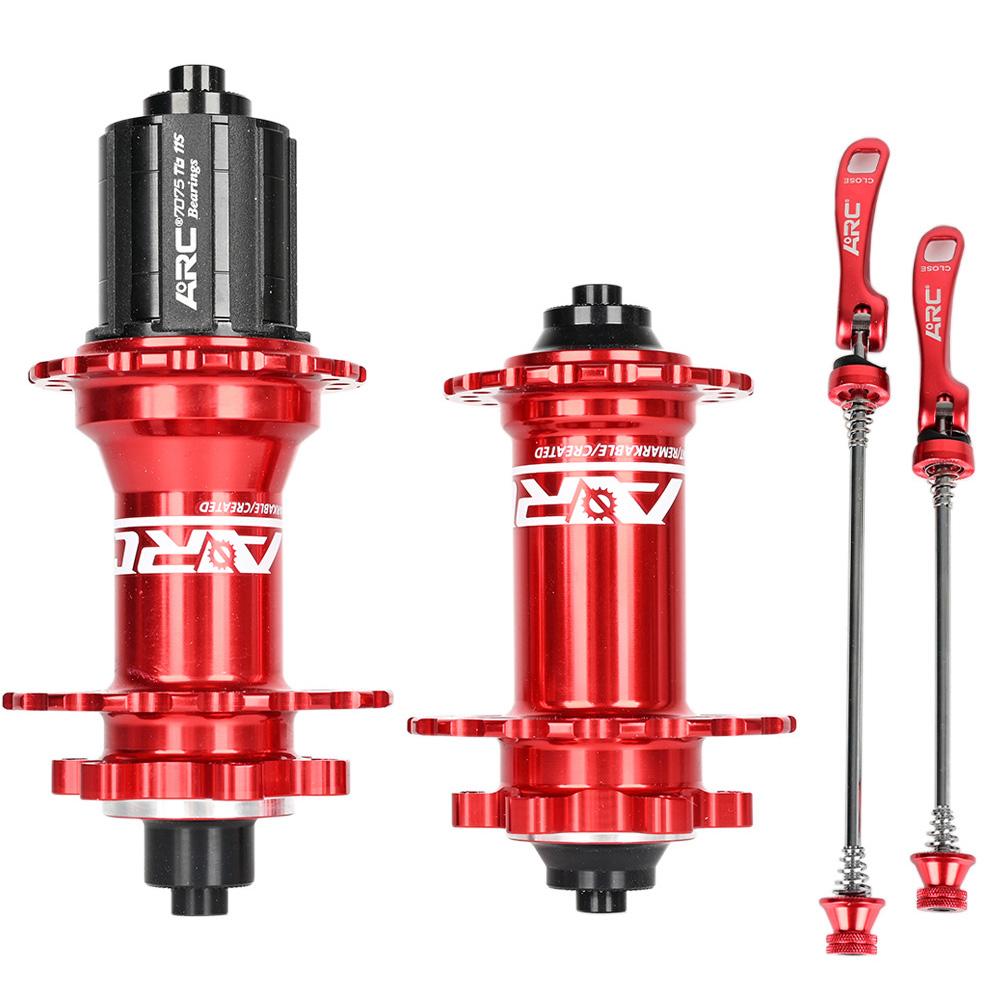 1 Pair MTB Bike Hub Front Rear HG 8-11 Speed 4 Claws 36 Holes Disc Brake Hubs with Quick Release