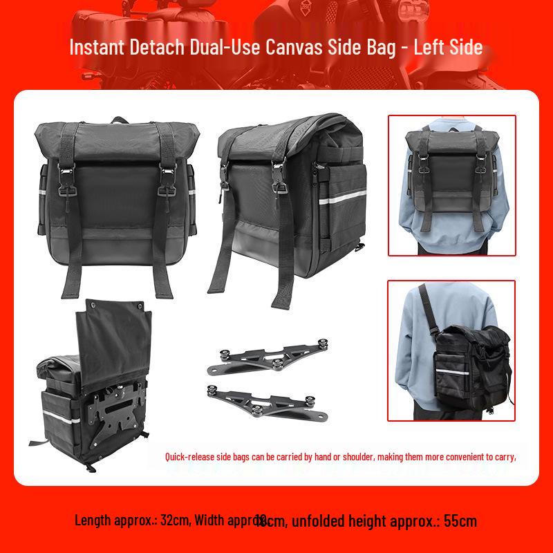 Wu Ji CU530 Quick Release Waterproof Motorcycle Saddlebags - Touring Panniers Accessories