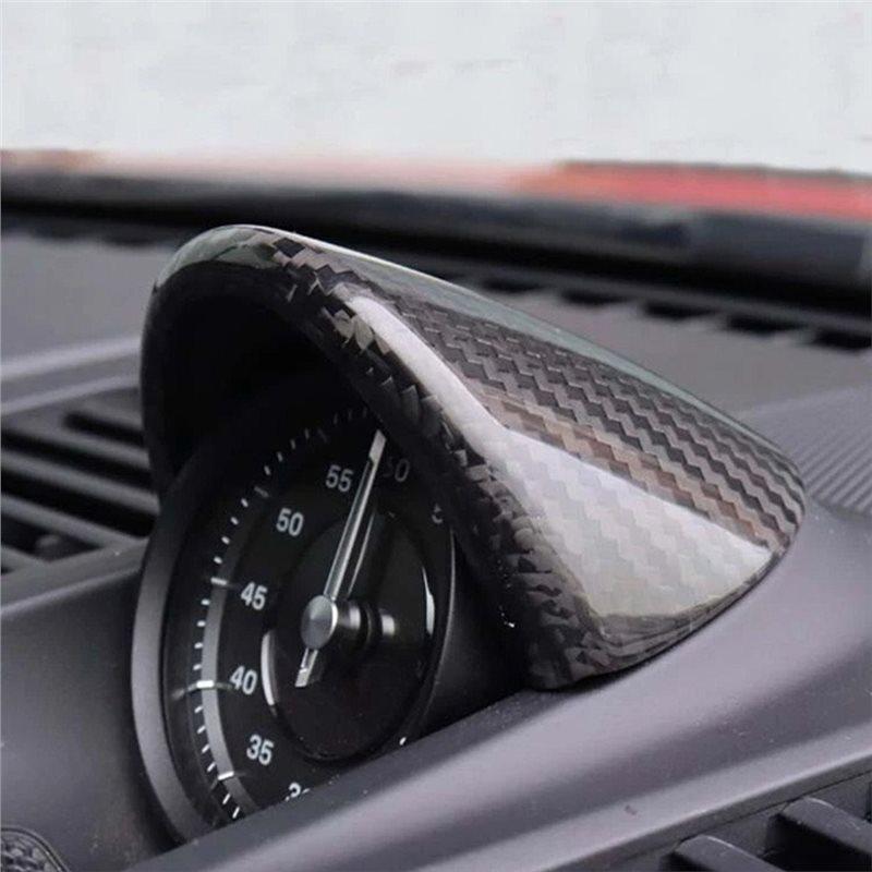 Real Dry Carbon Fiber Car Center Dashboard Gauge Pod For 911 992 -2024 Stopwatch Cover Trim Accessories