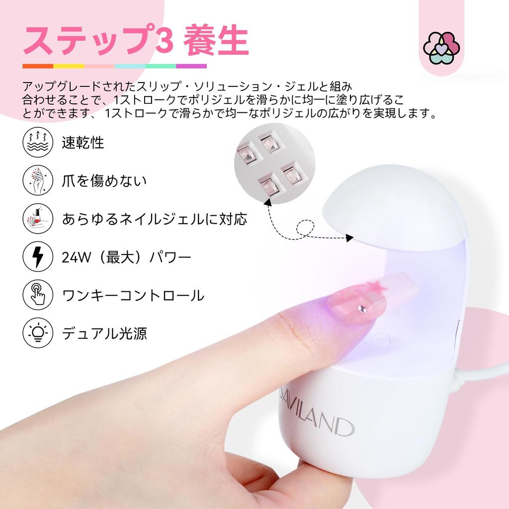 Saviland Polygel Nail Kit 6pcs Clear Jelly Pink Nude Poly Nail Gel with UV Light Base and Top Gel Slip Nail Tools for Extension Gel Beginner Nail