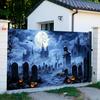 1Pcs Halloween Garage Tapestry Decoration Background Winter Backdrop Decorations For Photo Studio Photo Booth Christams Party