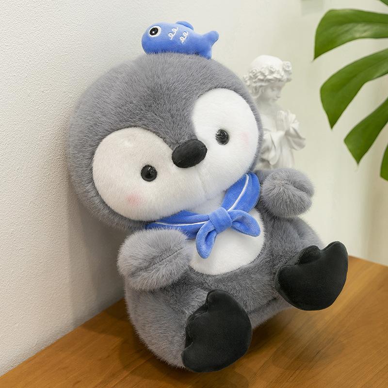 

Cute Cartoon Scarf Penguin Plush Toy For For Kids And Babies Toy Companion 30cm