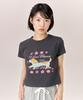 ADOREBELLE Happy Puppy T-Shirt - Charcoal