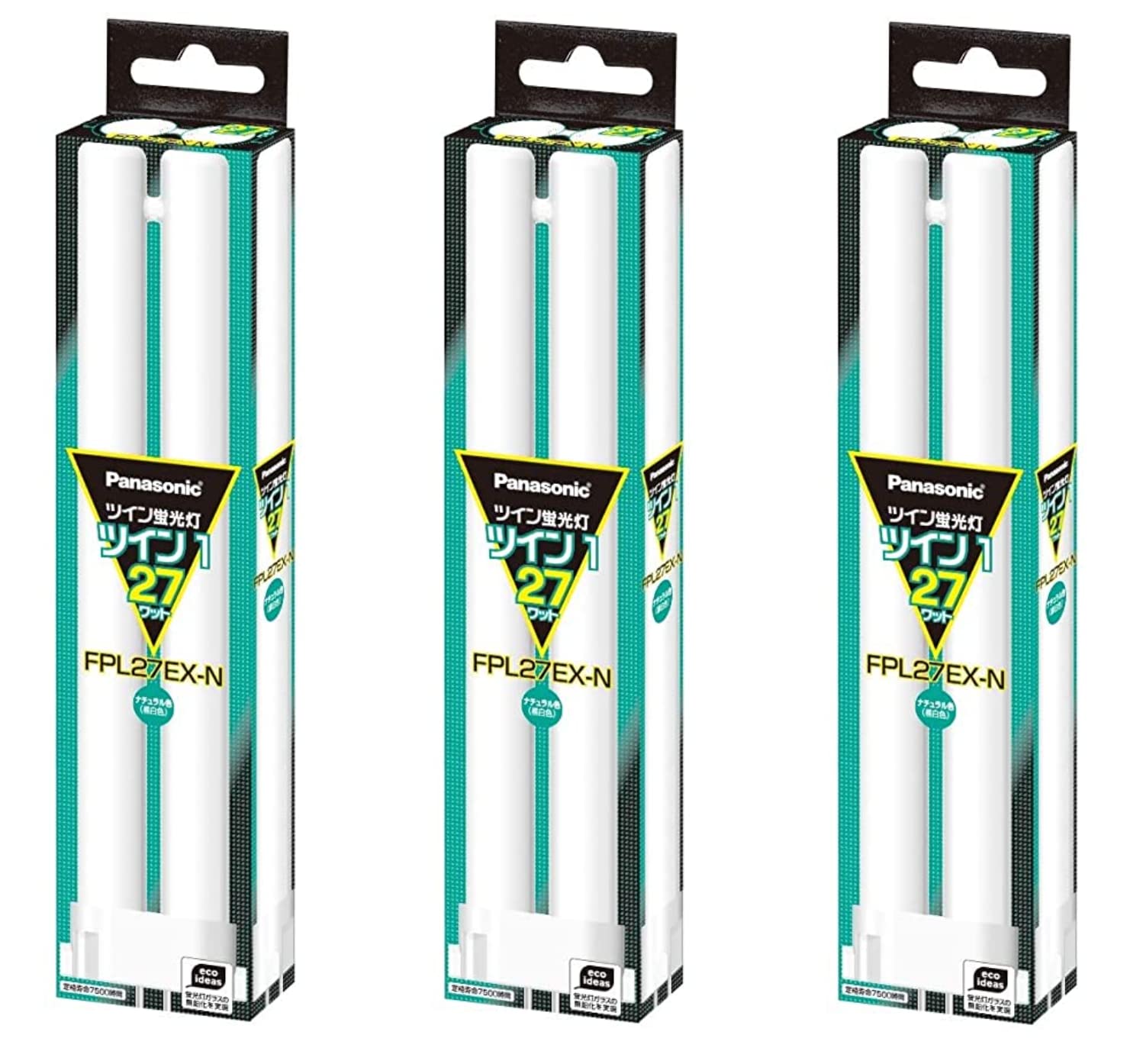 

[Set of 3] Panasonic Twin Fluorescent Light Bulb, 27W, Natural Color, 2-Bridge, FPL27EXN