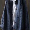 2025 Autumn and Winter New Collection Lazy Slimming Casual Simple Western-Style Women's Sweater Jacket Anti-Aging Top Knitted Cardigan