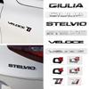 Autocollant Logo Emblème Lettre de Voiture 3D ABS Coffre Arrière Accessoires Auto Pour 147 156 Q2 Q4 Ti Veloce Giulia Stelvio