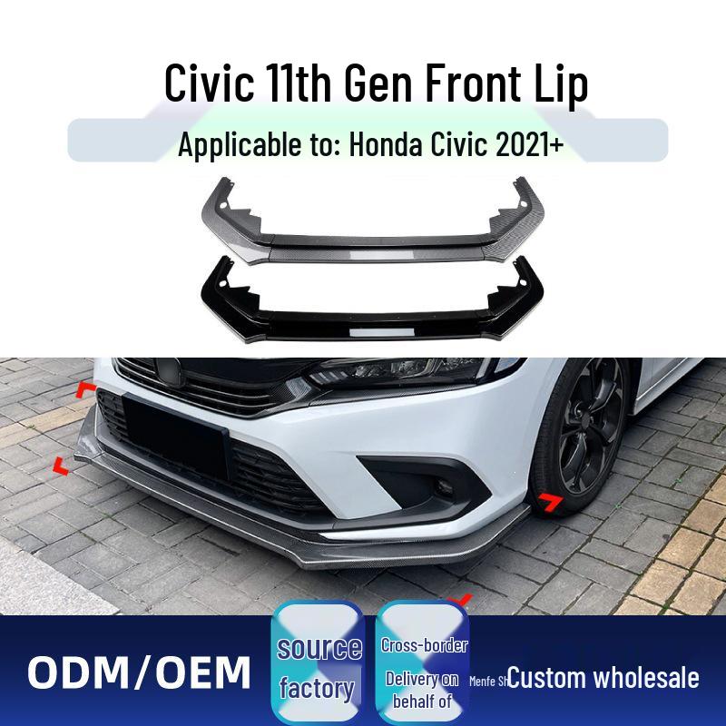 Honda Dai Civic Front Lip & Corner Bumper Body Kit Spoiler Modification