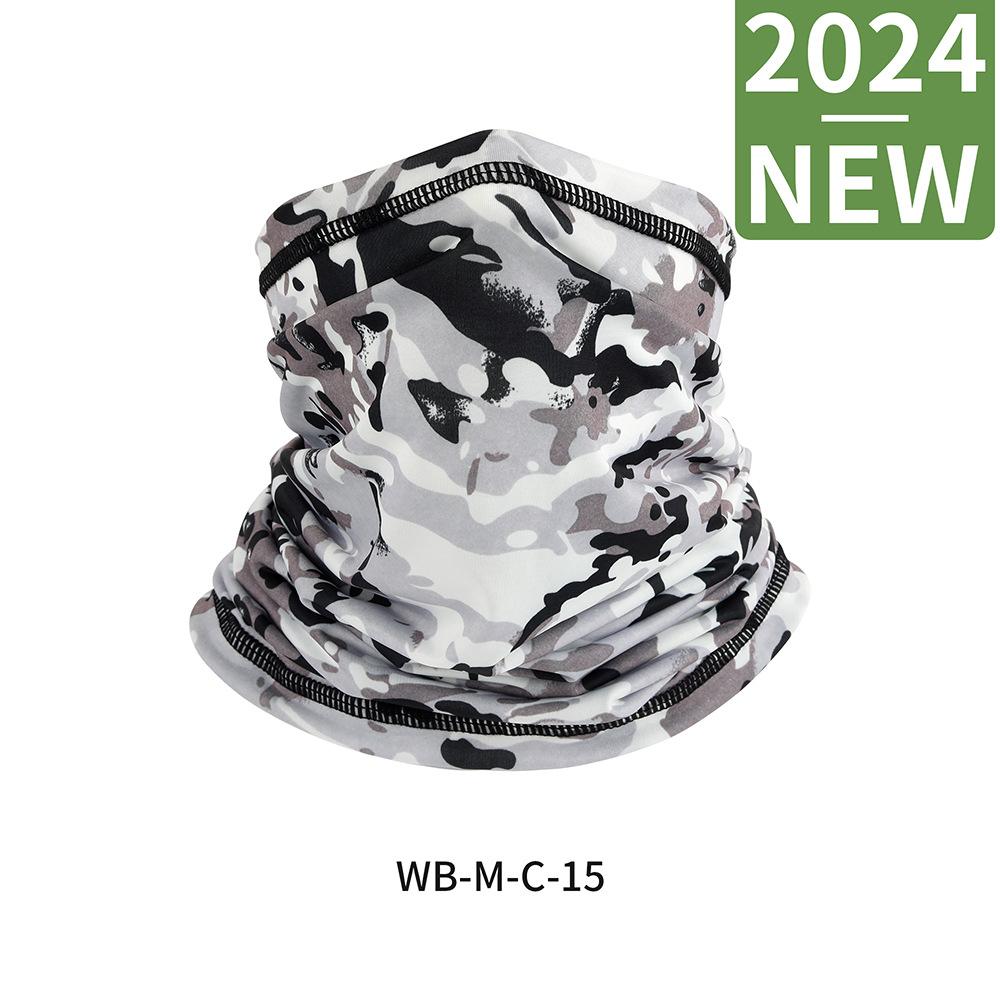 Oddychający Hidżab Ochronny przed UV z Jedwabiu Lodowego, Chusta na Szyję Rowerową, Sportowa Maska na Twarz/Nakrycie Głowy Lycra do Wędkowania na Świeżym Powietrzu