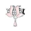 Romantic copper Flower Charm Bead Charms Bloom Rose Pendants Bead Charms Compatible With Authentic Bracelets Necklaces Do It Yourself Jewellery Gift I