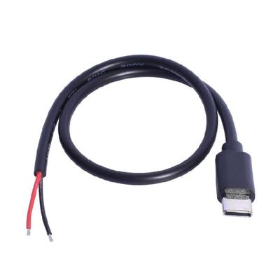 USB Type C To Bare Wire Power Cable 30CM 20AWG for Reliable Charging of Type C Electronics and Accessories