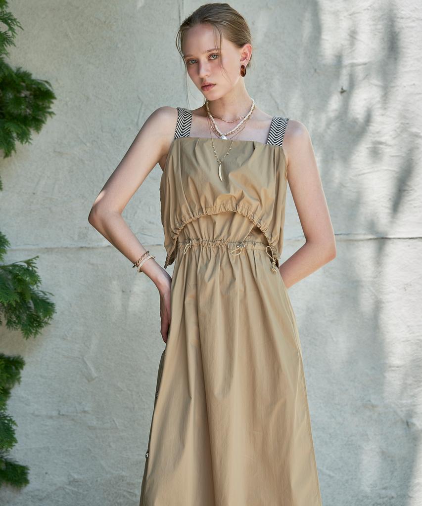 Leni And Mccoy Wing String Sleeveless Long Dress Mm08Op007Hjy