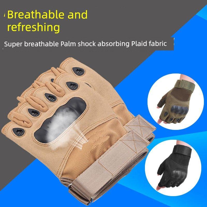 Tactical Gloves Full Finger All Year Round Outdoor Hiking Sports Fitness Touch Screen Non Slip Abrasion Resistant Fighting Cycling Training Gloves