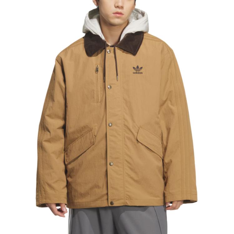 

Adidas Originals FW25 2-In-1 Padded Jacket Warm Retro Workwear Style Loose Fit Hooded Cotton Coat Men Jackets KW1241 XL