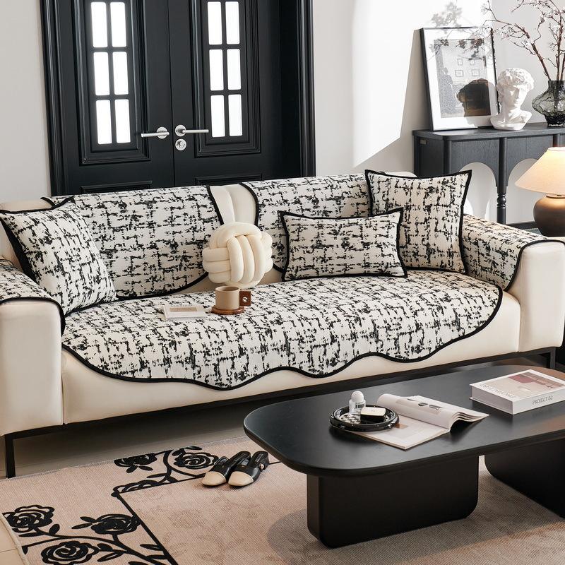 Chenille Irregular Sofa Cushion Four Seasons Universal Non-Slip Living Room Straight Sofa Cover Towel Anti-Scratching
