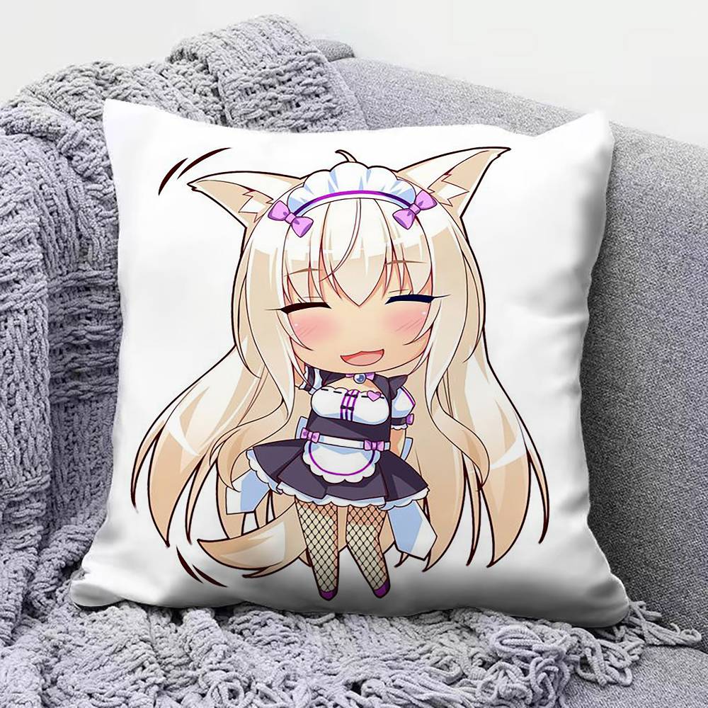 Nekopara Chibi Vanilla Chocola Anime Game Home Sofa Cushion Covers and Aecorative Custom Pillow Covers