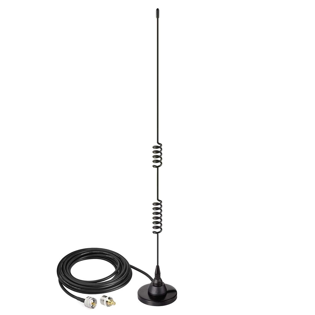 BINGFU Mobile Ham Radio Antenna Dual Frequency VHF UHF Ham Radio Antenna Magnetic Base PL259 Male Antenna Suitable for BTECH ICOM Midland Yaesu TYT