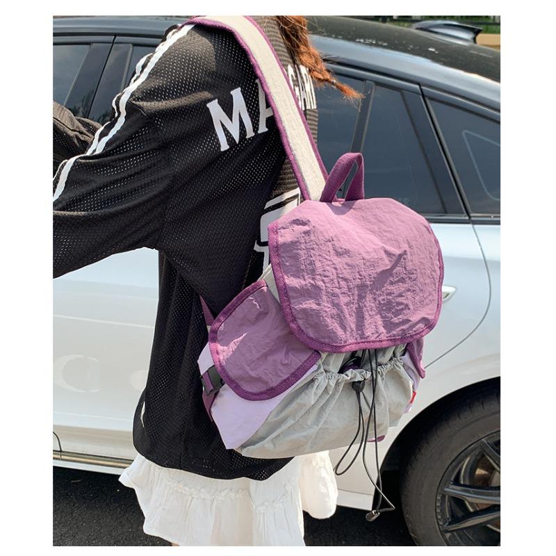 

New niche lightweight and simple nylon backpack Ruiying women s leisure and versatile work travel фиолетовый