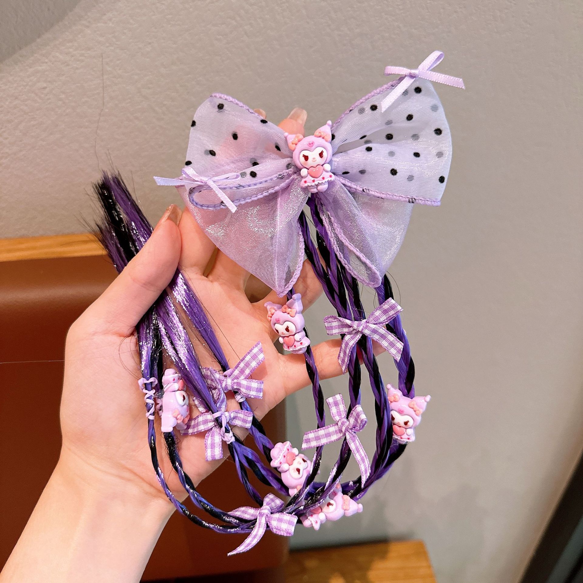 

Детский парик, Девочкин плетеный хвостик, резинка для волос, Девочкин бант, аксессуар для волос 46cm