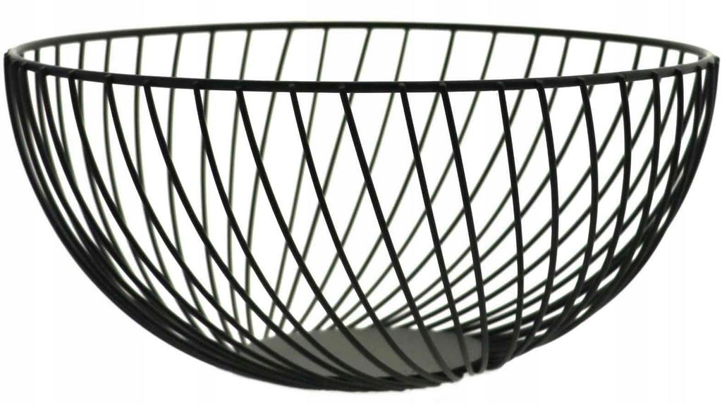 Metal Organizer Black Wire Basket For Fruit, Decorative Spices