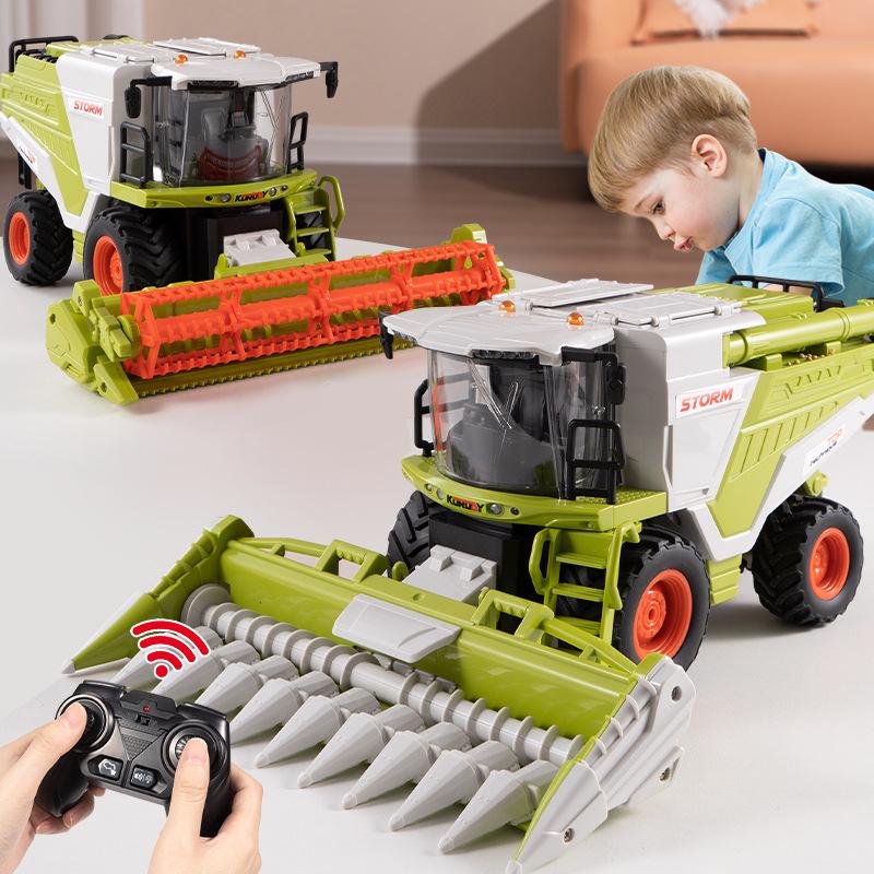 High Simulation Farm Tractor Toy Movable Joint Inertial Driving Harvester Truck Model Fall Resistance Vehicle Toy Farm Truck Toy