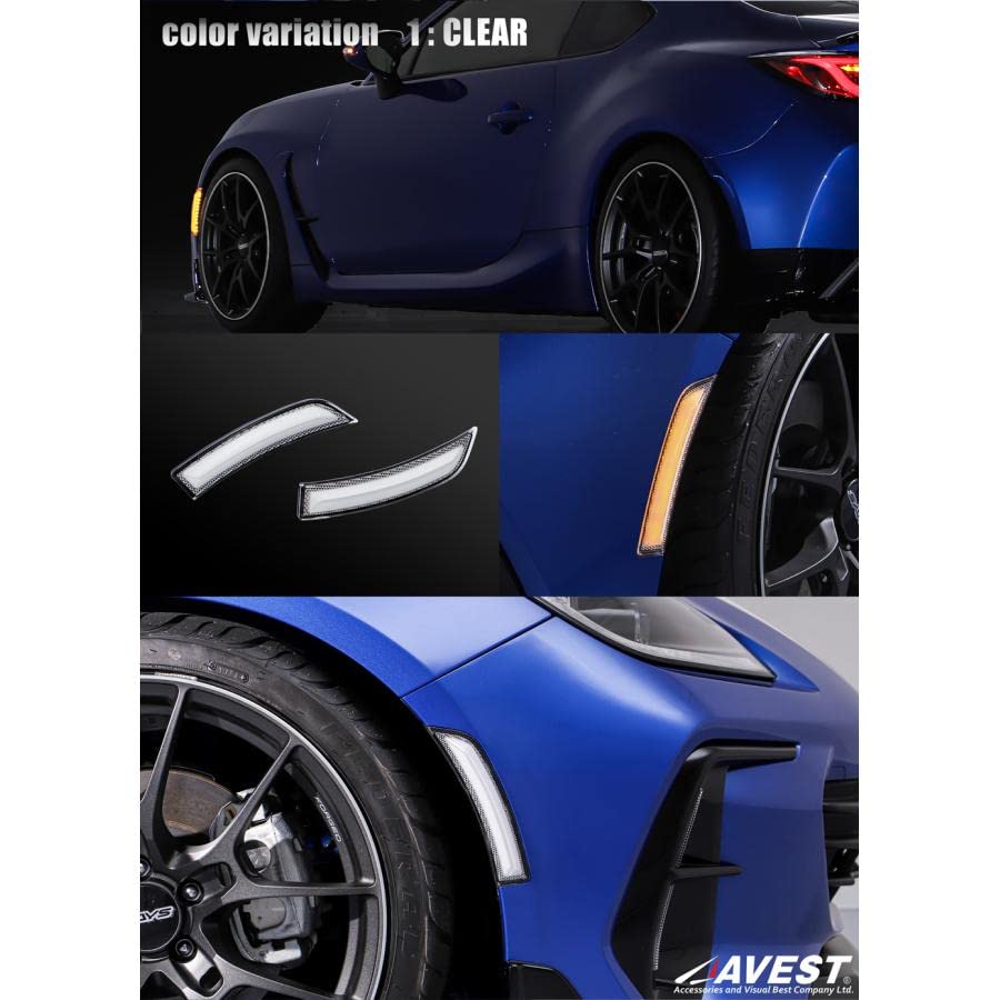 AVEST LED Sidemarkeringslys Klart for GR86 ZN8 / BRZ ZD8 Eksteriørdeler