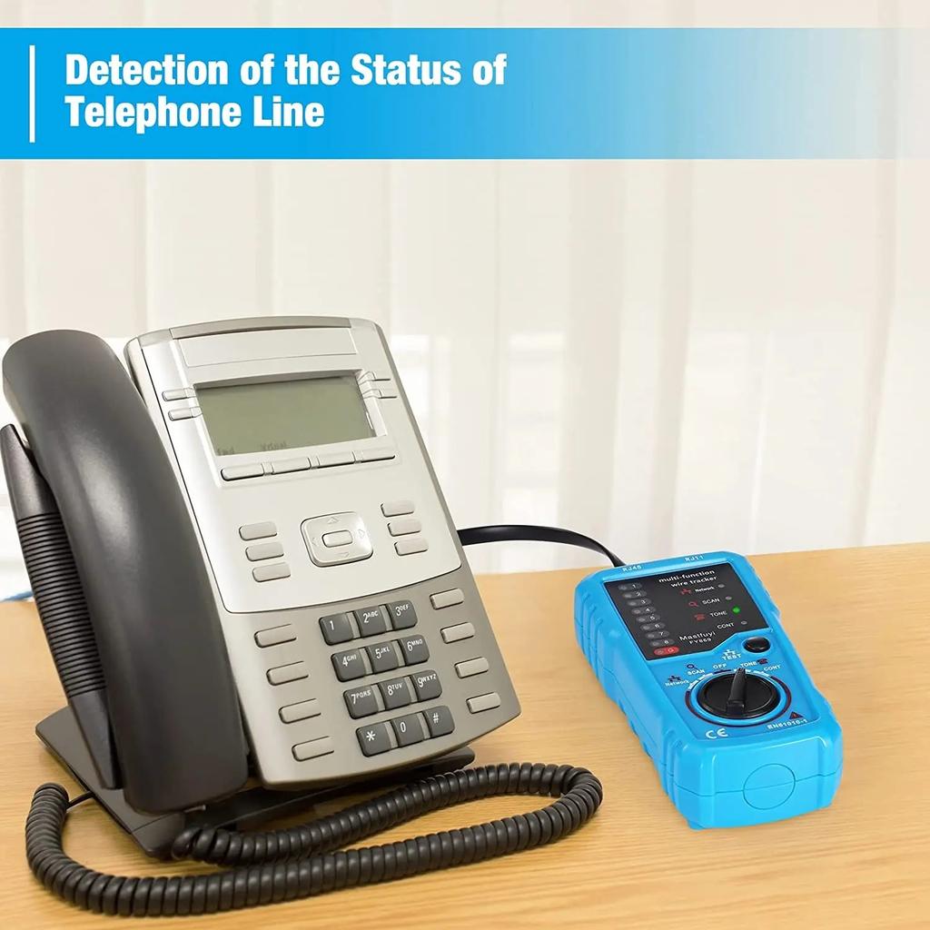 FWT11 Multi-Function Network Cable Tester & Wire Tracker, Anti-Interference Telephone Line Locator for RJ45 RJ11
