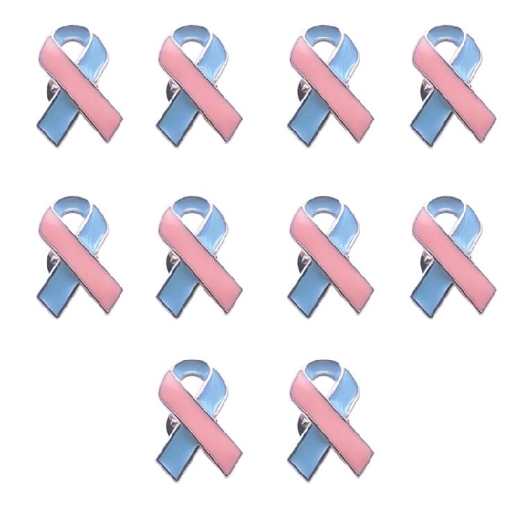 10 ks Elegantní brož s mašlí Špendlík Špendlík pro povědomí o rakovině prsu Špendlíky pro povědomí o zdraví Slitina Corsage Mašle Klopové špendlíky