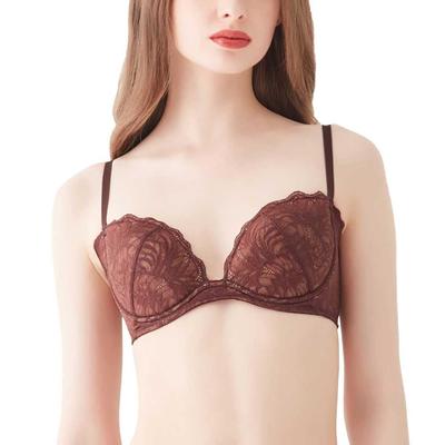 Gunze Wire Slims Underarm Natural Bust Soft Chocolate Bra, High-Arm Bra, Fat, Line, Wire, Tuche, JB3026H, Women's,