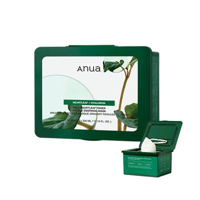ANUA Heartleaf Double Soothing Mask 30 Sheets - Hydrating Face Pack for Sensitive, Dry Skin with Hyaluronic Acid. Korean Skincare. Official Product.