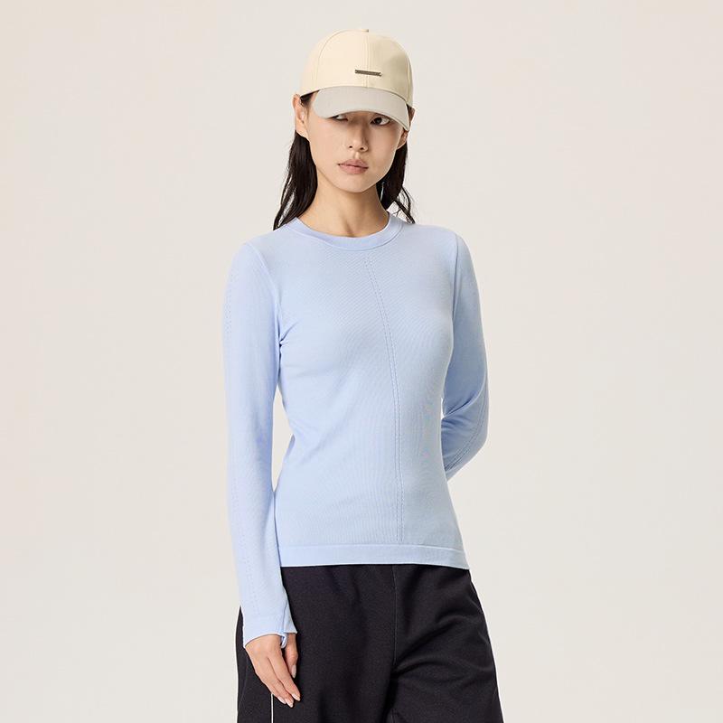Merino Wool & Lenzing Tencel Long Sleeve Seamless Casual Sports Tee