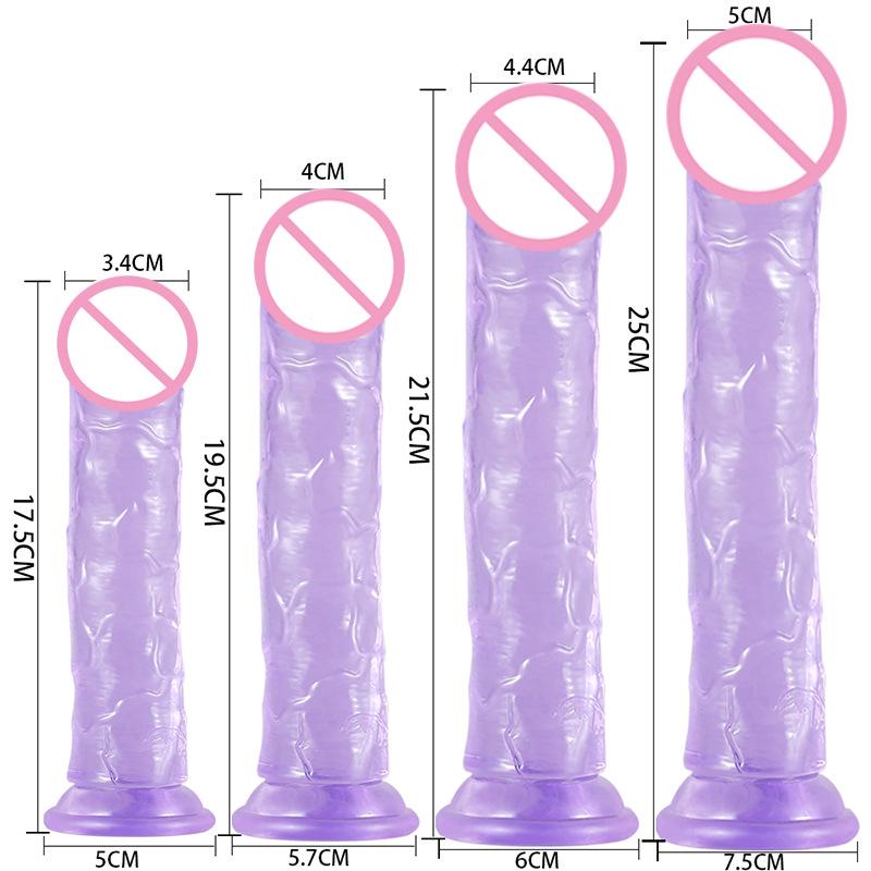 JiuXi Crystal Eggless Realistic Dildo - Large Size Adult Sex Toy for Women