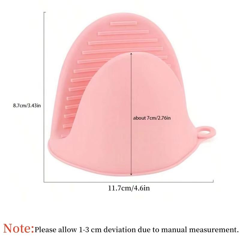 2 Stück Ofenhandschuhe Silikon Hitzebeständig Zangenhandschuhe Verbrühungsschutz Rutschfest Verdickte Handschuhe Mikrowellen Griff Schüssel Topf Küchenwerkzeug