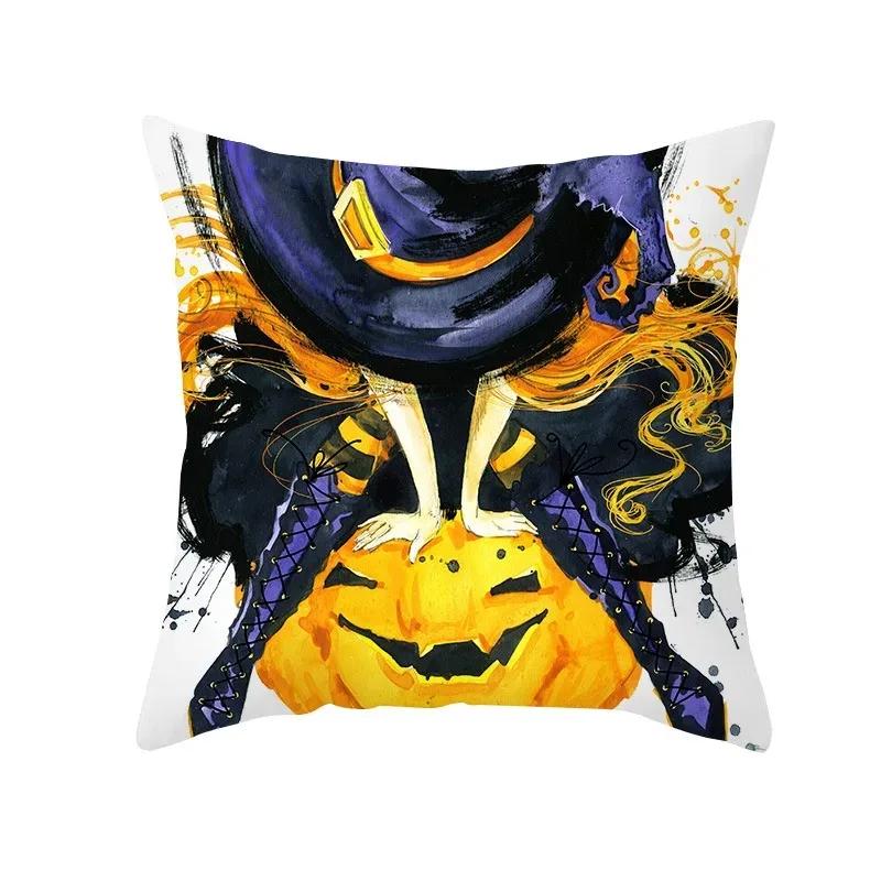 Taie d'Oreiller Thème Halloween, Voiture Fantôme, Horreur, Bureau, Salon, Canapé
