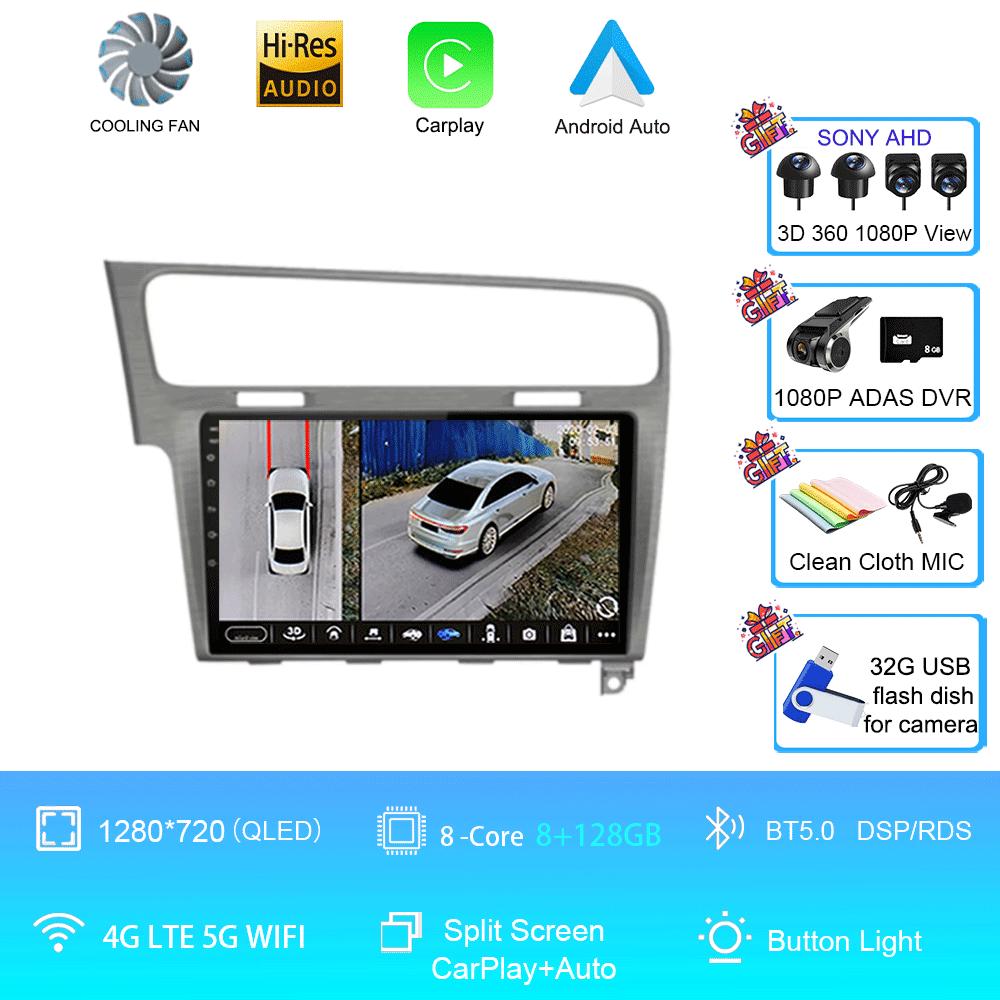 Car Radio Android 14 For Volkswagen VW Golf 7 MK7 GTI 2011-2021 Carplay HD Multimedia Auto Qualcomm GPS Stereo Video Player 2din