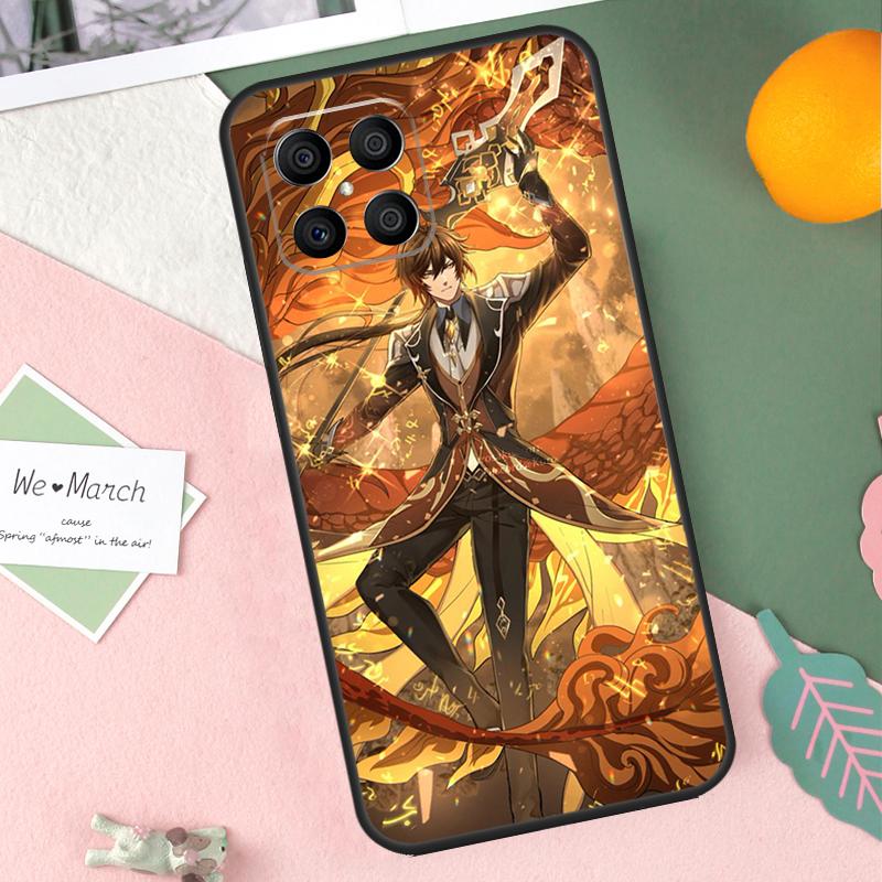 Zhongli Genshin Impact Case For Honor 90 50 70 Lite X9b X9a X8b X8a X8 X9 X9c Honor 200 Pro Magic 7 5 6 Lite Cover